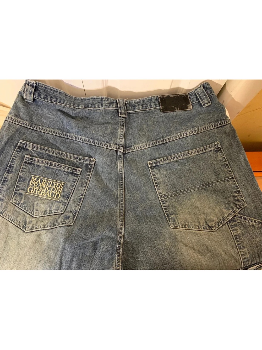 Vtg Marithe Francois‎ Girbaud Blue Baggy Jeans 38 X 32 Vtg 90s Carpenter